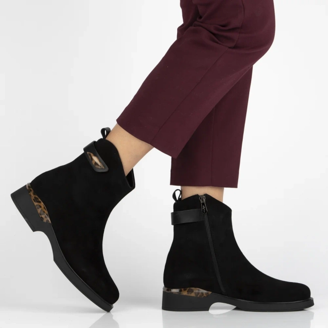 Leather ankle boots Filippo DBT7182/25 BK black