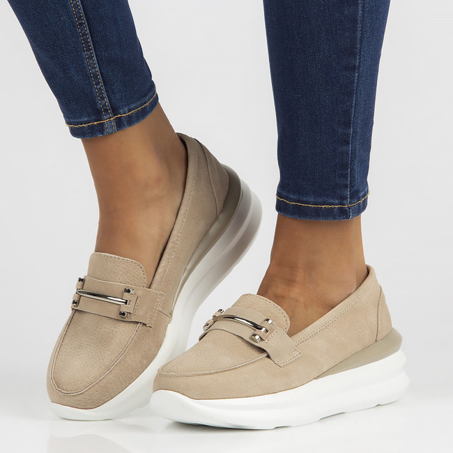 Leather shoes Filippo DP3530422 BE beige