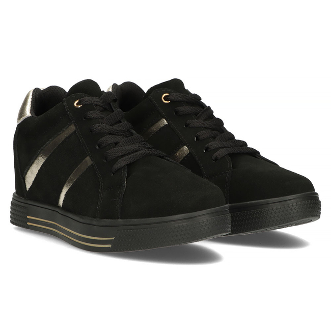 Skórzane Sneakersy Filippo DP3549/22 BK czarne