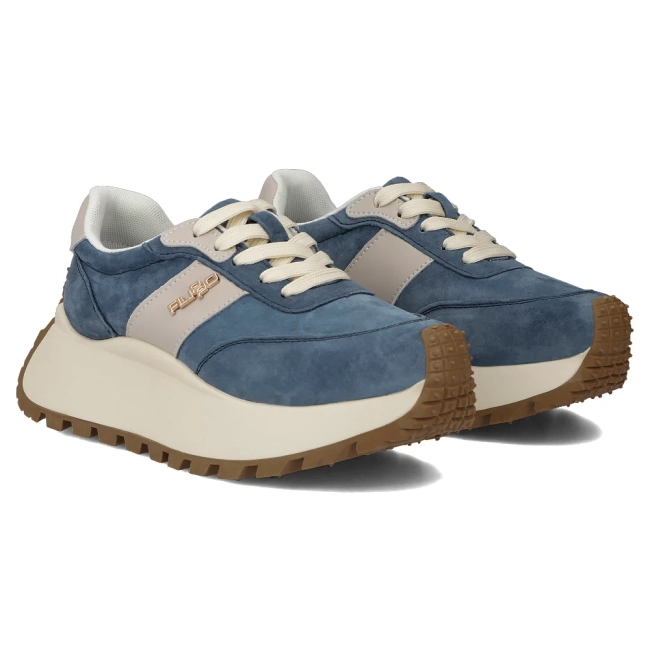 Leather sneakers Filippo DP6785/25 BL blue