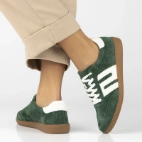 Skórzane sneakersy Filippo DP7492/25 GE zielone