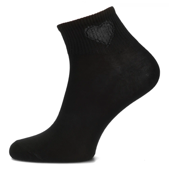 Women's Socks L605-2 black heart