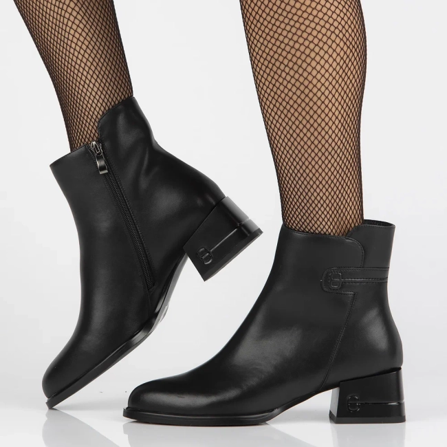 Leather ankle boots Filippo DBT6323/24 BK black