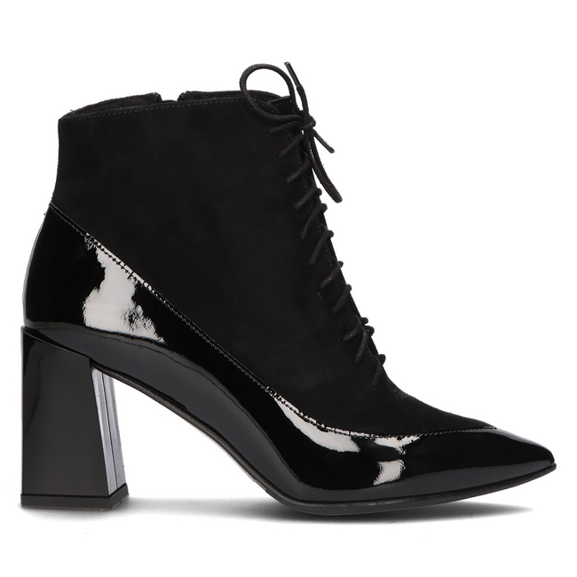 Skórzane botki Sagan 4635 czarne