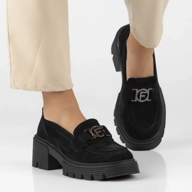 Leather shoes Filippo DP6488/24 BK black