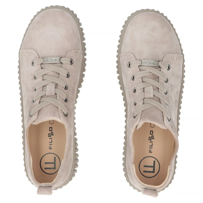 Leather sneakers Filippo DP8337/26 BE beige