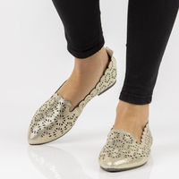 Skórzane lordsy Filippo DP2039/21 GO złote