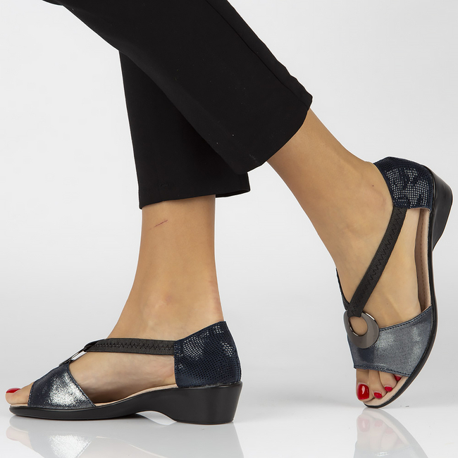 Leather sandals Filippo DS096/17 SL NV silver