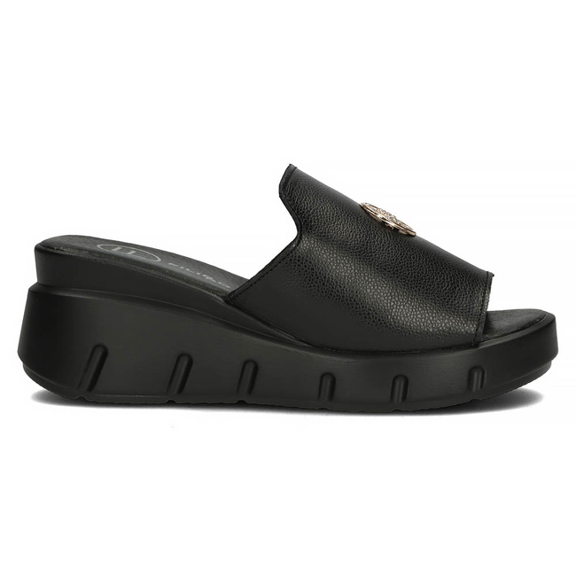 Leather flip-flops Filippo DK3596/22 BK black