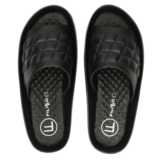 Leather flip-flops Filippo DK4464/23 BK black