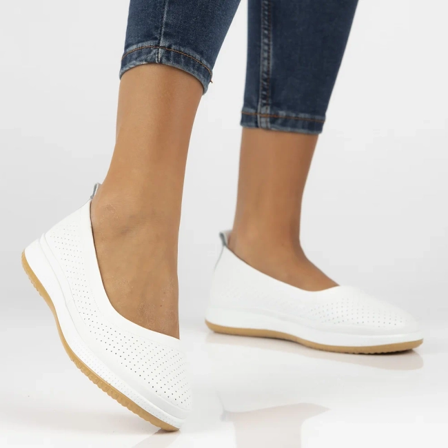 Leather ballerinas Filippo DP7008/25 WH white