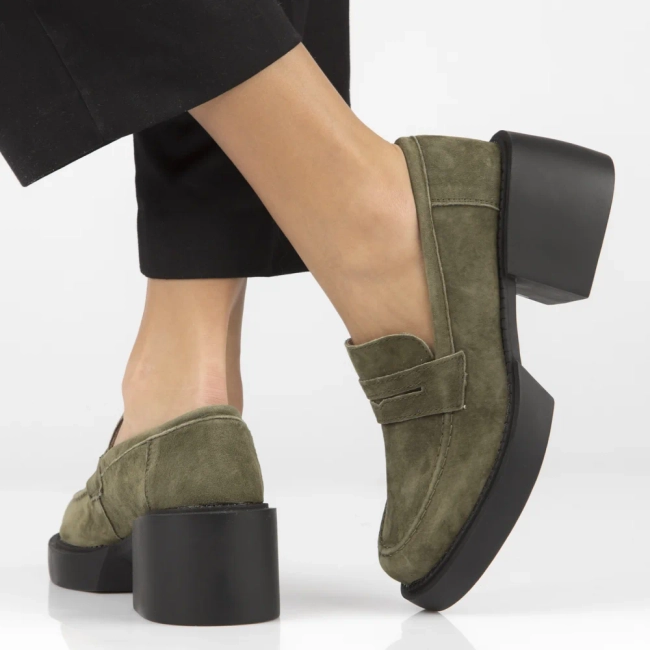 Leather shoes Filippo DP4685/23 KH khaki