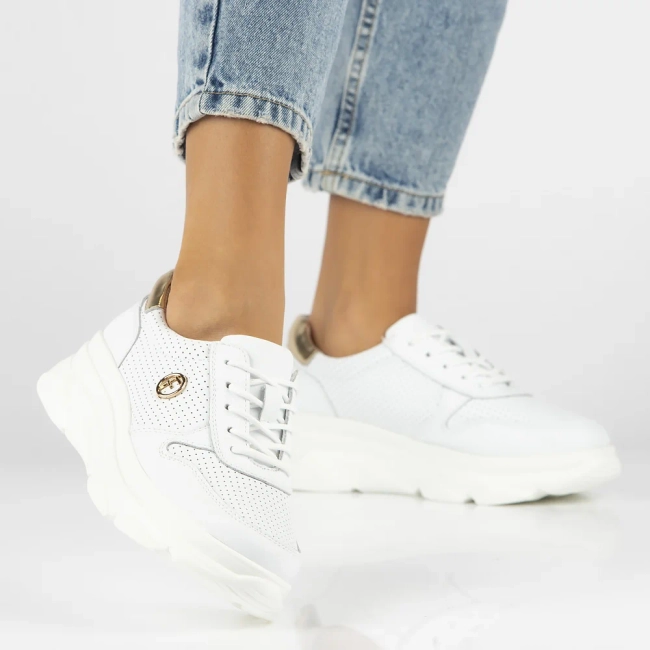 Leather Sneakers Filippo DP2138/24 WH white