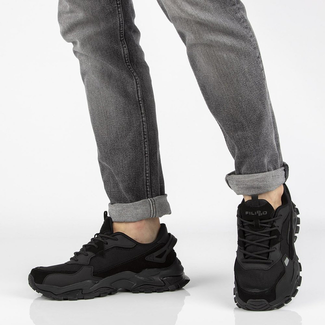 Skórzane buty Filippo MSP2122/21 BK czarne