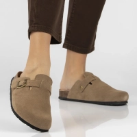 Leather flip-flops Filippo DK7918/26 TP taupe