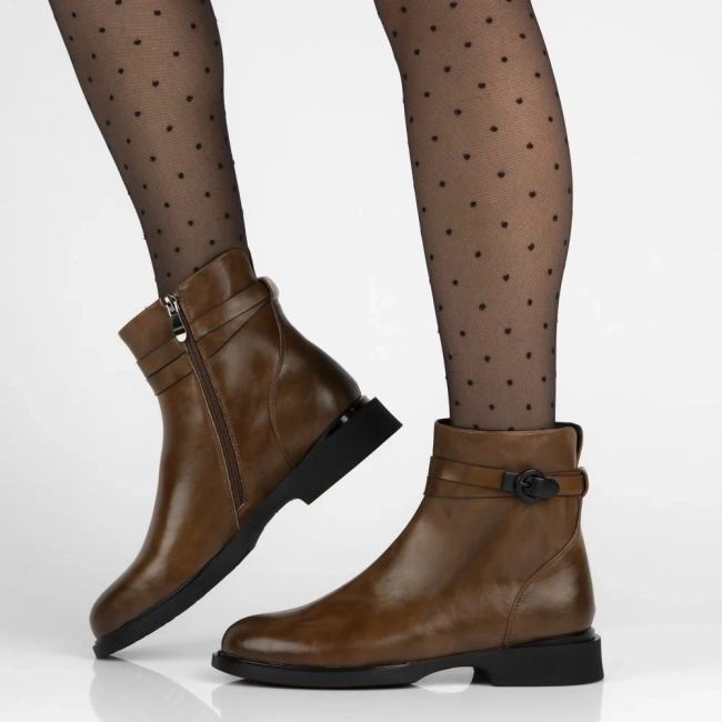 Leather ankle boots Filippo DBT7357/25 BR brown