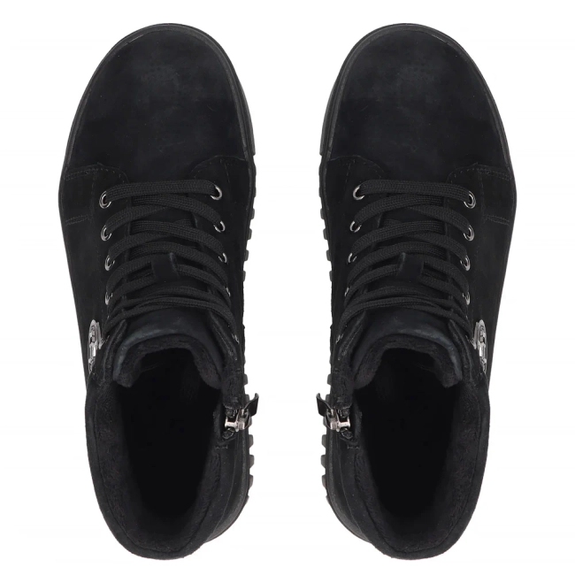 Leather platform ankle boots Filippo DBT8265/26 BK black