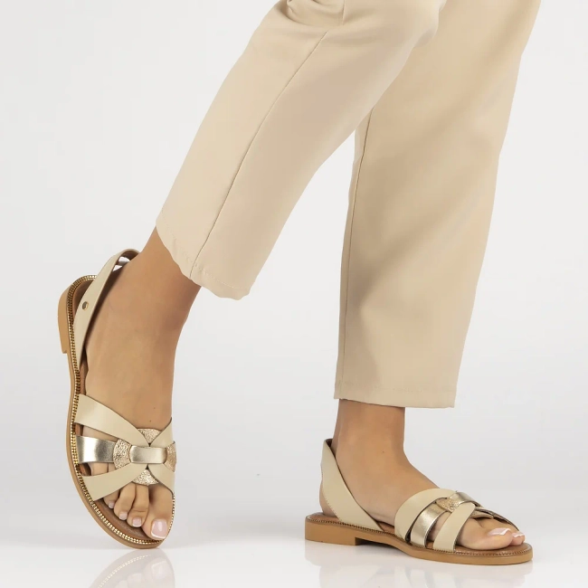 Leather sandals Filippo 40382 beige