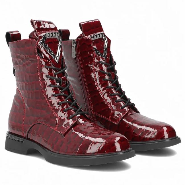 Leather ankle boots Filippo DBT8038/26 BG burgundy