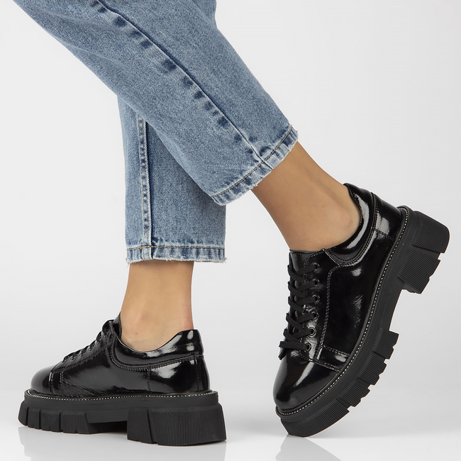 Leather shoes Filippo DP3940/22 BK black