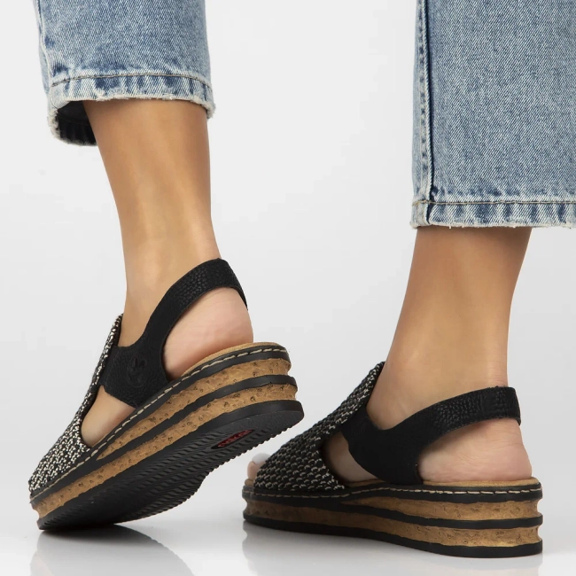 Sandals Rieker 62971-00 Black
