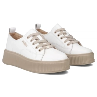 Leather sneakers Filippo DP6122/26 WH BE white