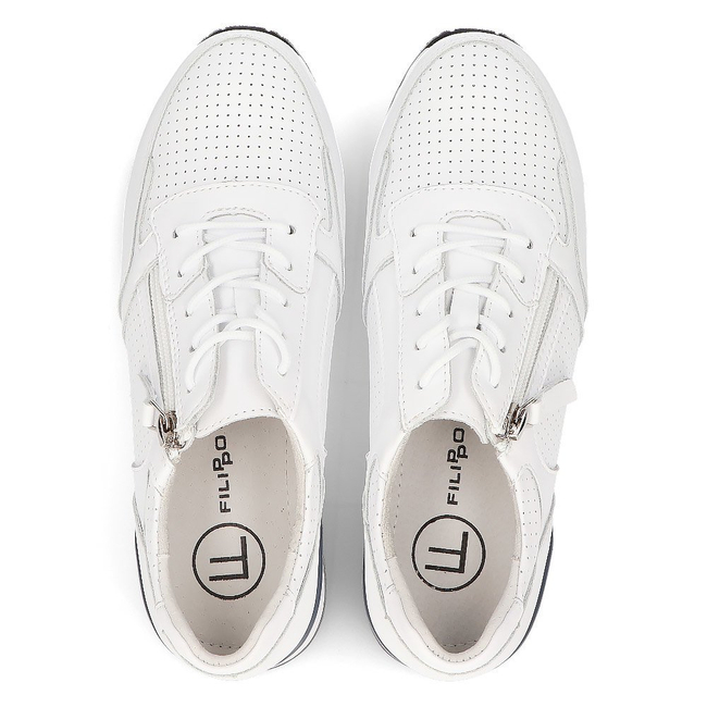 Leather Sneakers Filippo DP2048/21 WH white