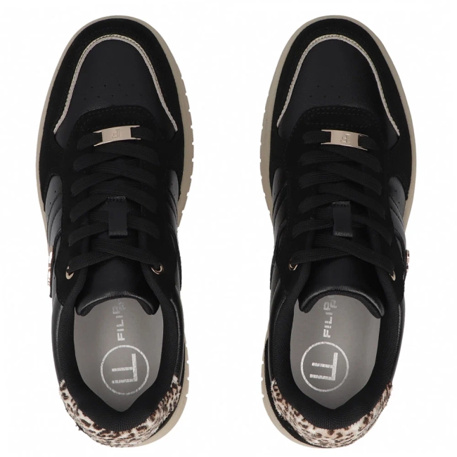 Leather sneakers Filippo DP7102/25 BK black