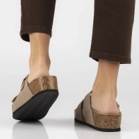 Skórzane klapki Filippo DK7885/26 TP taupe