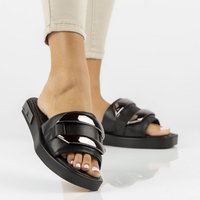 Leather flip-flops Filippo DK3903/22 BK black