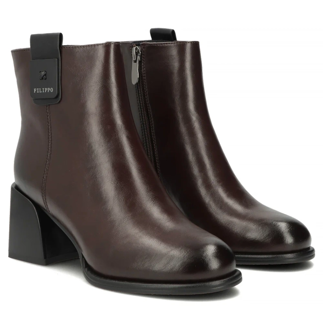 Leather ankle boots Filippo DBT8126/26 D BR brown