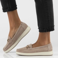 Skórzane mokasyny Filippo DP6135/25 TP taupe