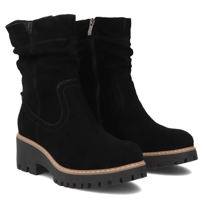 Leather ankle boots Filippo DBT6402/25 BK black