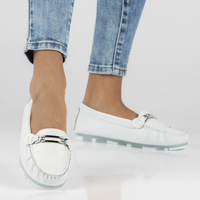 Leather loafers Filippo DP1202/23 WH white