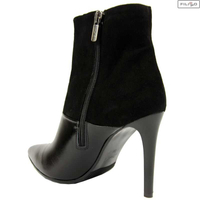 Botki VISCONI 1032 czarny lak/cz.welur filc 8021404