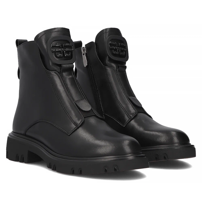 Leather ankle boots Filippo DBT6577/24 BK black