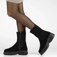 Leather ankle boots Filippo DBT7163/25 BK SU black