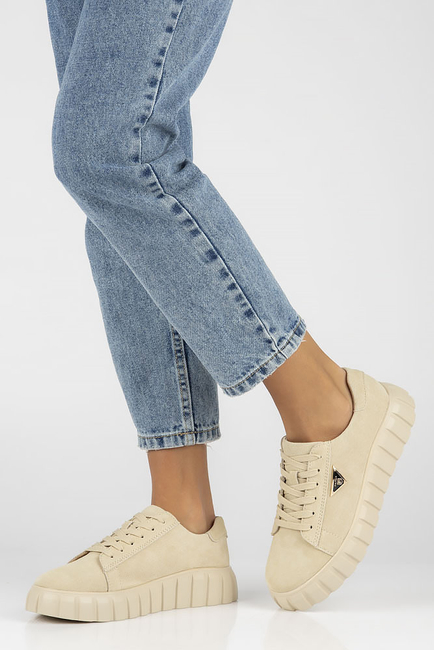 Leather sneakers Filippo DP4138/23 BE beige