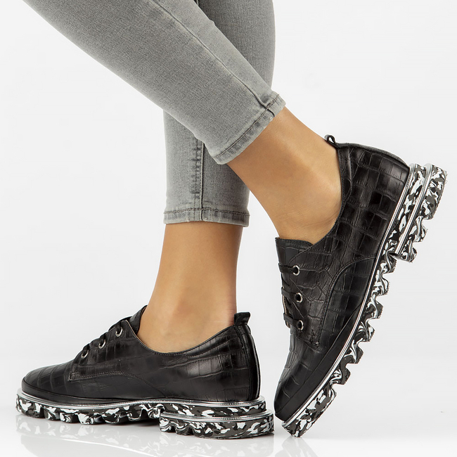 Leather shoes Filippo DP3918/22 BK black