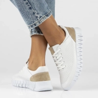 Skórzane sneakersy Filippo DP6035/24 WH białe