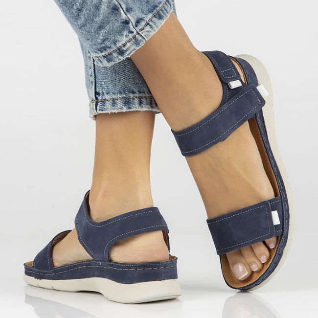 Leather sandals Filippo K828 navy