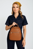Leather backpack Toscanio F193 brown