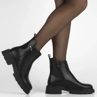 Skórzane botki Filippo DBT7185/25 BK czarne