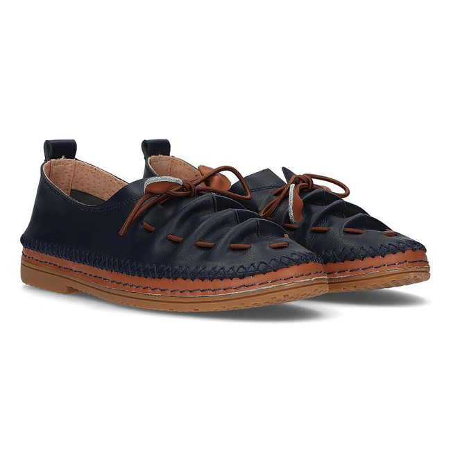 Leather shoes Filippo DP2058/21 NV navy blue