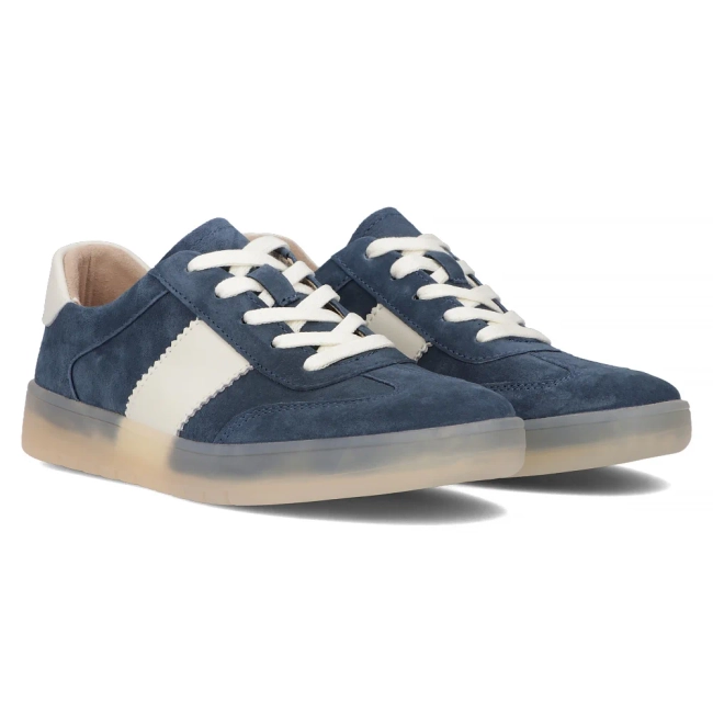 Skórzane sneakersy Filippo DP6770/25 BL niebieskie