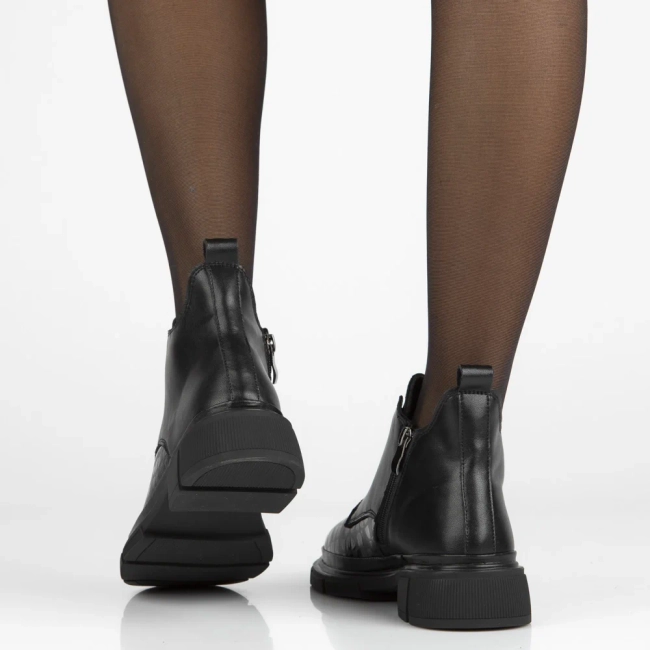 Leather ankle boots Filippo DBT7430/25 BK black