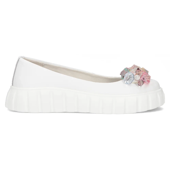 Leather shoes Filippo DP4682/25 WH white