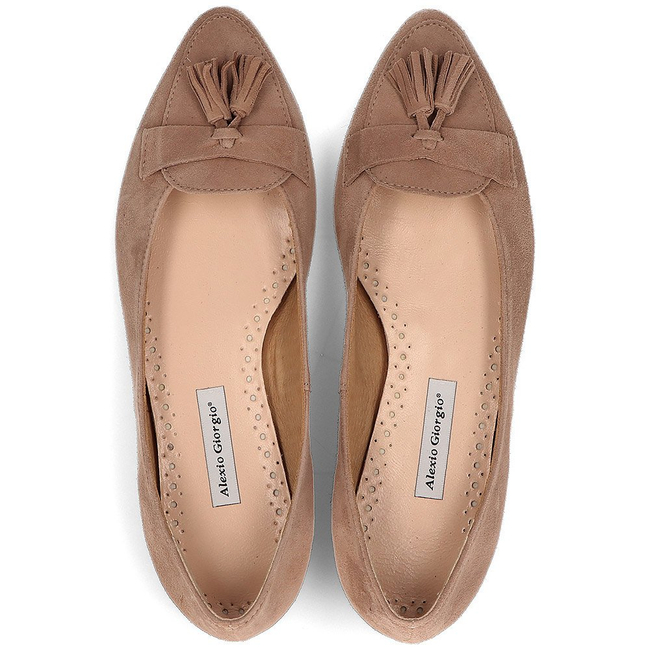 Suede shoes Alexio Giorgio 1002 beige