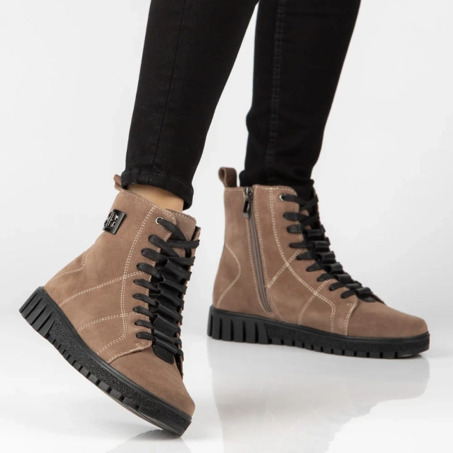 Leather ankle boots Filippo DBT7273/26 TP taupe