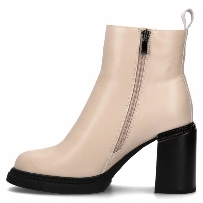 Leather ankle boots Filippo DBT6641/24 BE beige